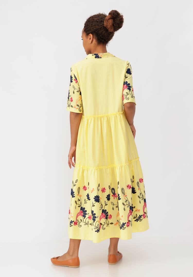 Платье ярусное с цветочной вышивкой шир.  750, рис. 27