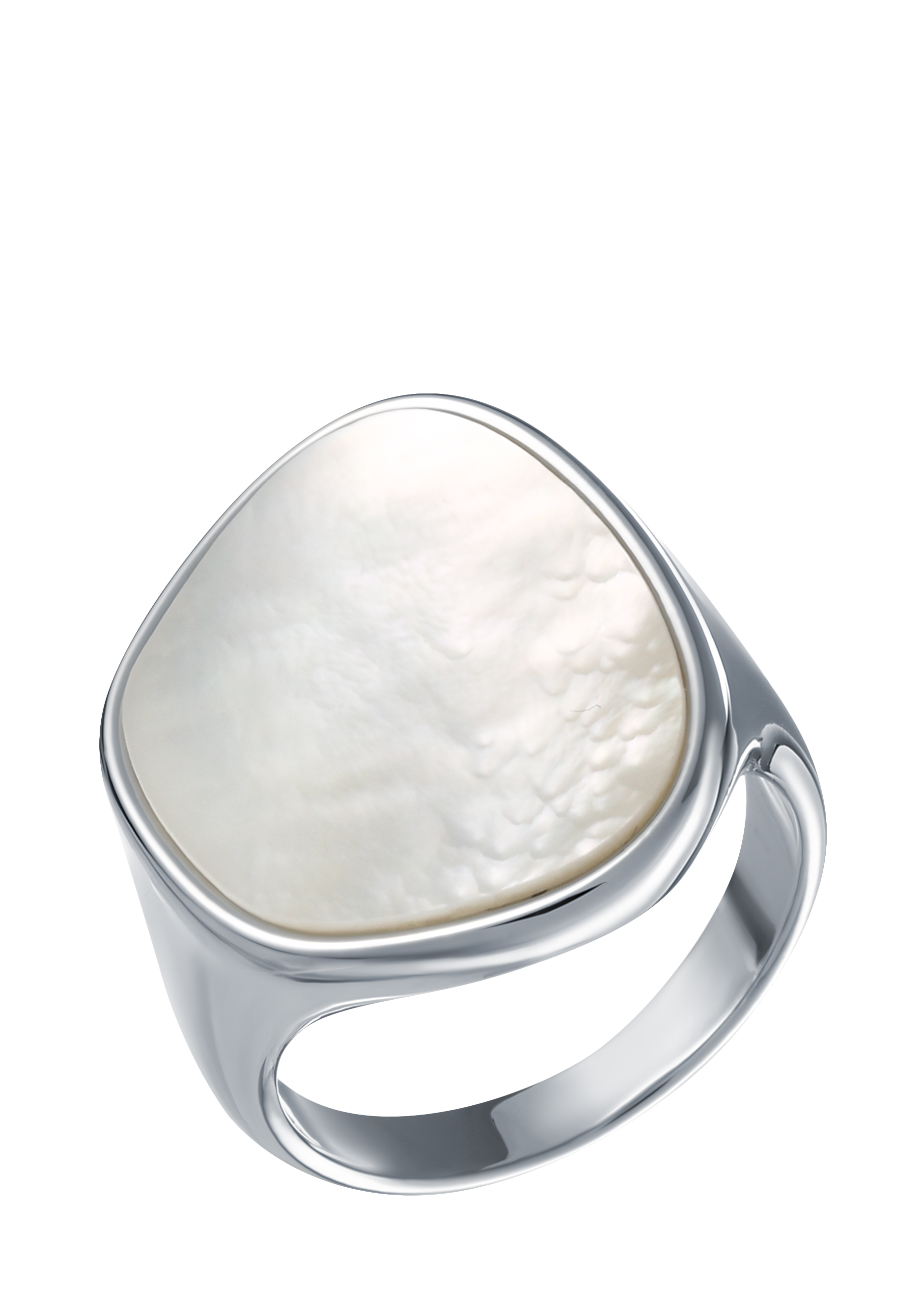 Кольцо "Перламутровая дымка" VGOLDIUM, цвет белый, размер 17