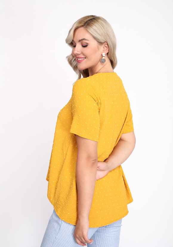 Блуза свободная с вырезом лодочка шир.  580, рис. 5