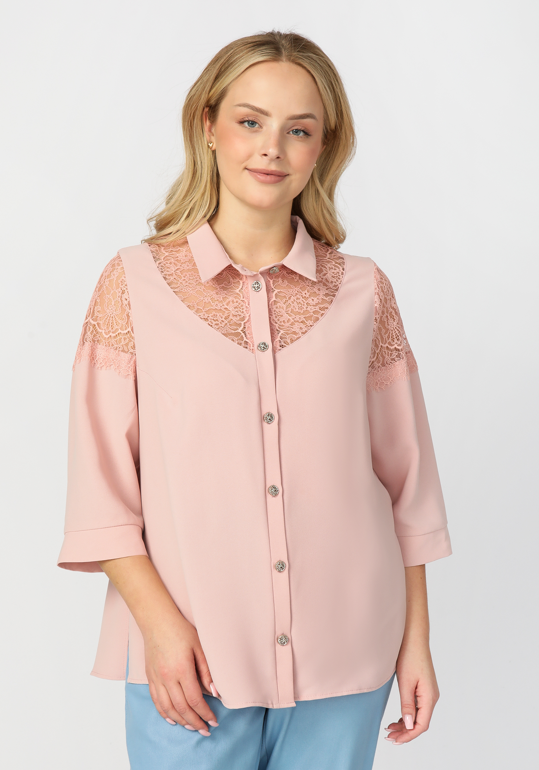Блуза с кружевом "Патриция"