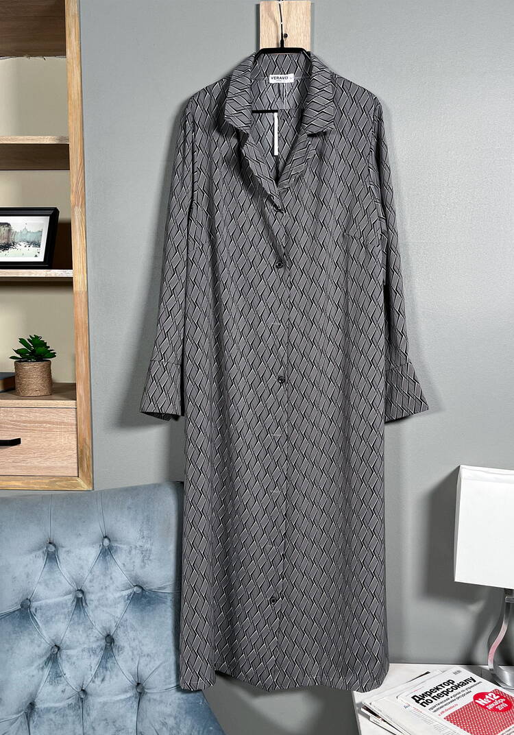 Платье рубашка с отложным воротником Resale шир.  750, рис. 1