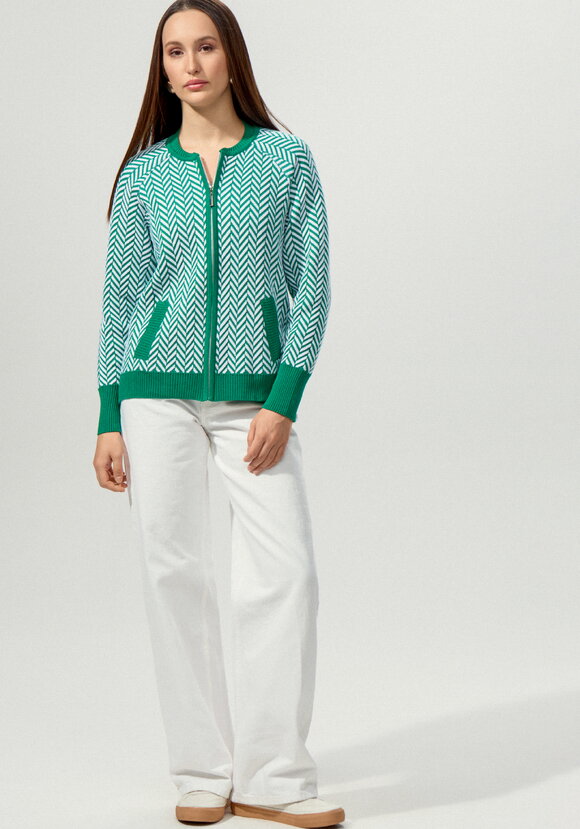 Бомбер женский на молнии с широкими манжетами шир.  580, рис. 16