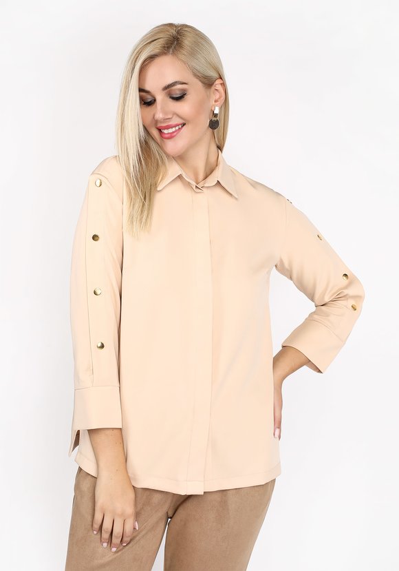 Блуза с застежкой на рукавах шир.  580, рис. 4