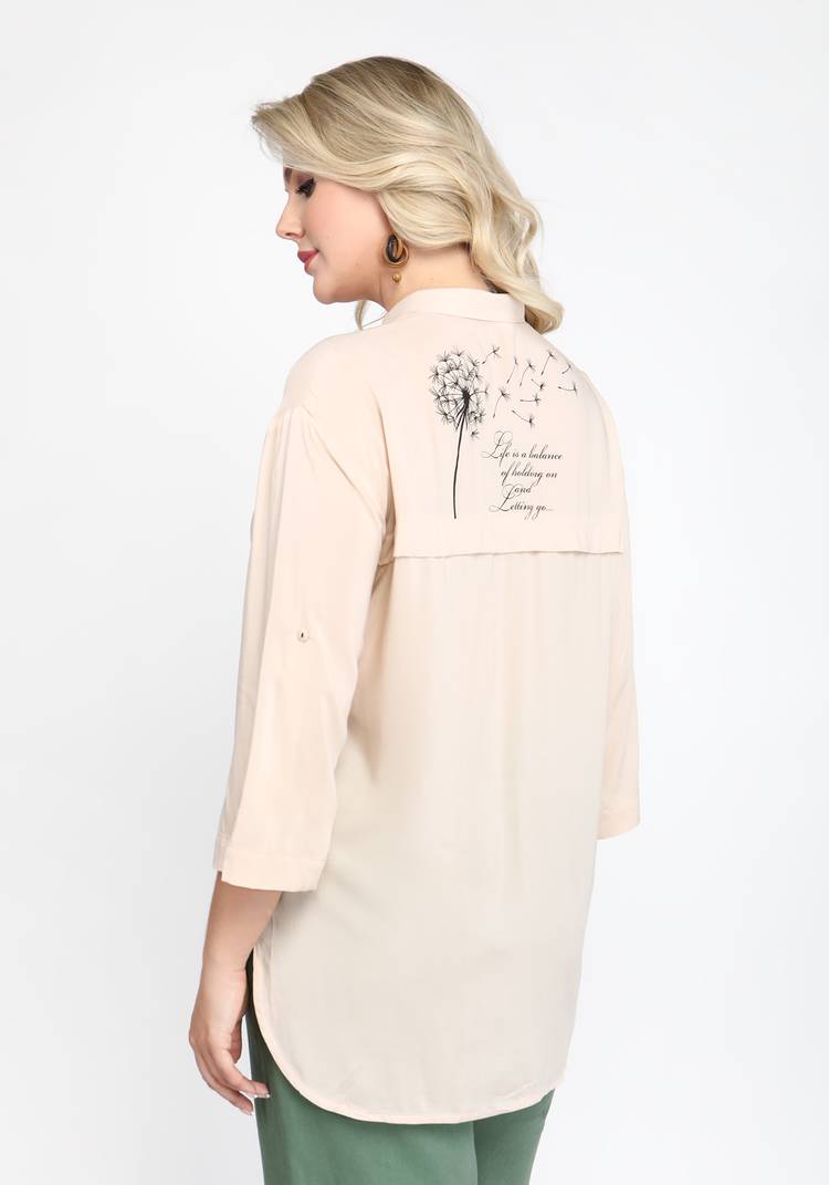 Блуза с шрифтом прямого силуэта шир.  750, рис. 6