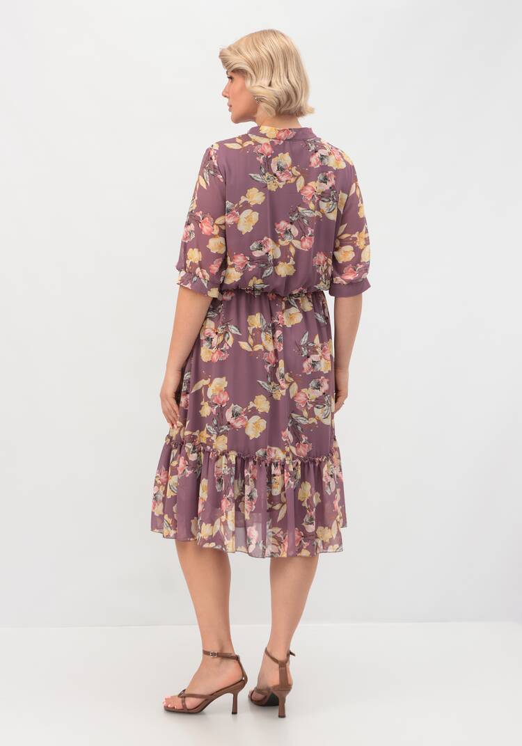 Платье с воланом по горловине шир.  750, рис. 3