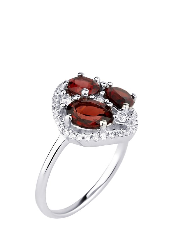 Кольцо  серебряное Гранатовый соблазн шир.  580, рис. 1