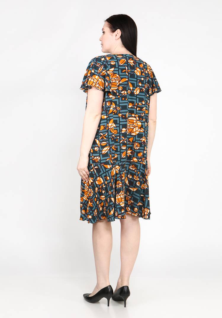 Платье с воланами по низу и на плечах шир.  750, рис. 3