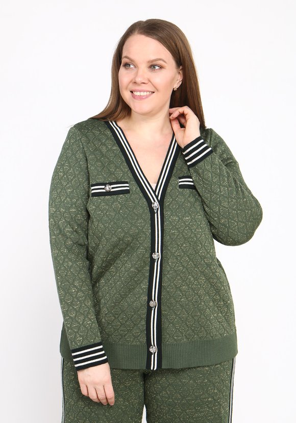 Жакет с метанитью на пуговицах шир.  580, рис. 2