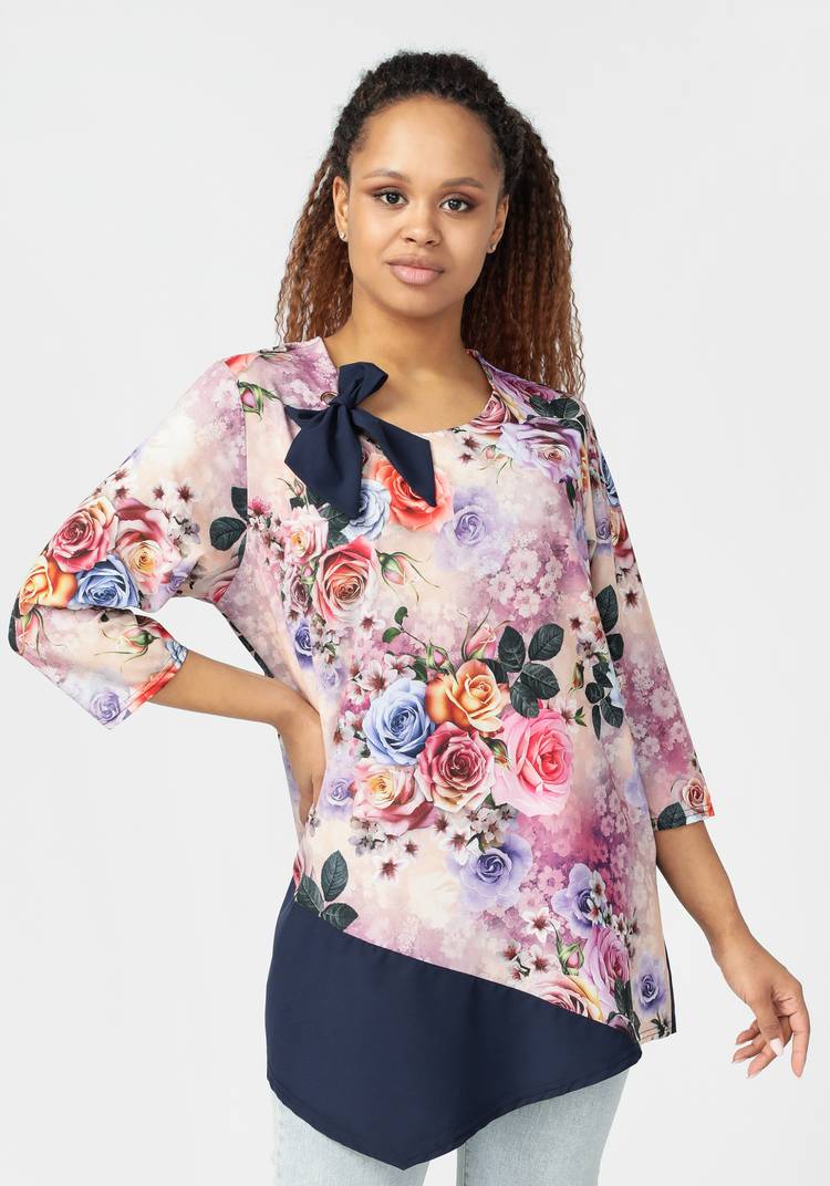 Блуза женская Букет цветов шир.  750, рис. 14