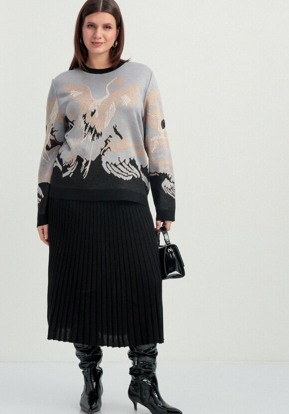 Джемпер с рисунком Журавль шир.  580, рис. 2