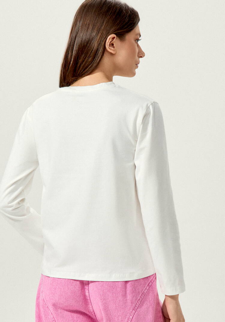 Лонгслив с круглым воротом из хлопка шир.  750, рис. 3