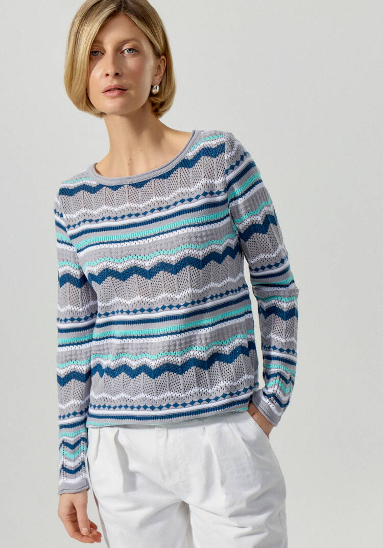 Джемпер с морским орнаментом шир.  750, рис. 14