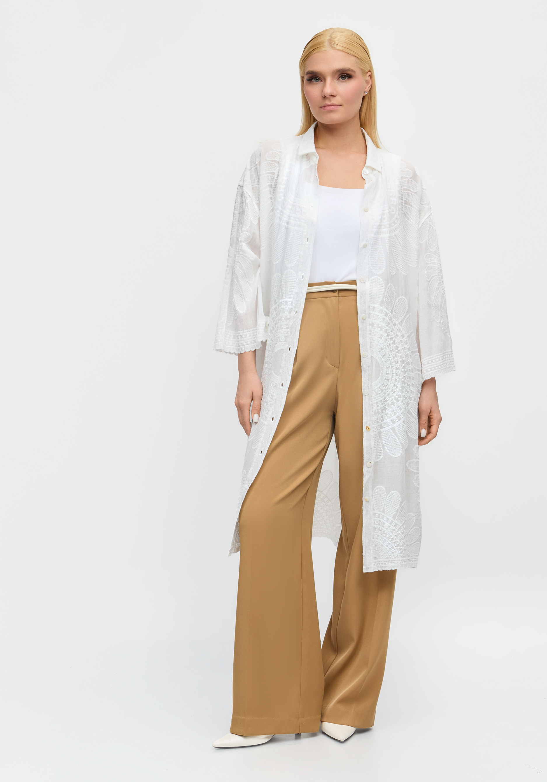 Рубашка-туника с вышивкой "Романтика лета"