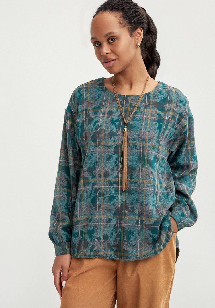 Блуза с застёжкой на спинке шир.  750, рис. 17