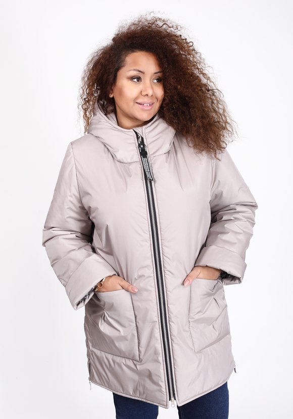 Куртка с капюшоном и накладными карманами шир.  580, рис. 2