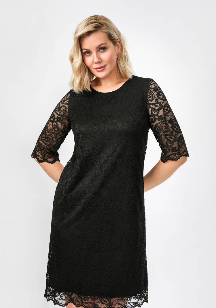 Платье из эластичного гипюра шир.  750, рис. 7