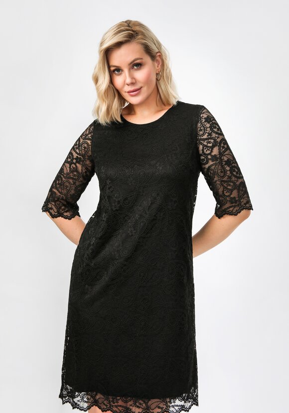 Платье из эластичного гипюра шир.  580, рис. 7