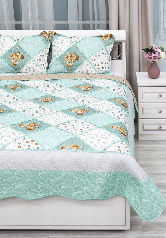 Покрывало с наволочками Печворк шир.  580, рис. 41