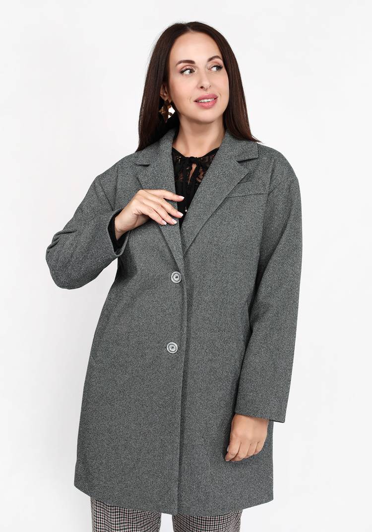 Пальто прямого кроя с английским воротником шир.  750, рис. 5