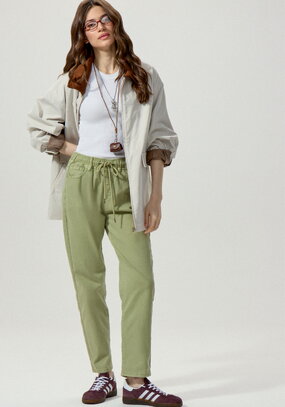 Джинсы с резинкой по поясу