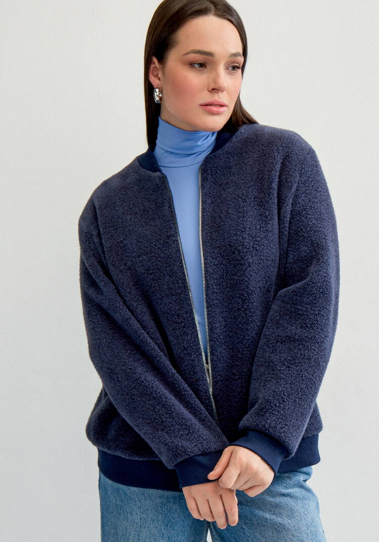 Бомбер на молнии с воротником-стойкой шир.  750, рис. 7