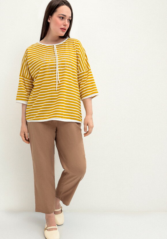 Брюки прямого кроя с поясом на резинке шир.  580, рис. 20