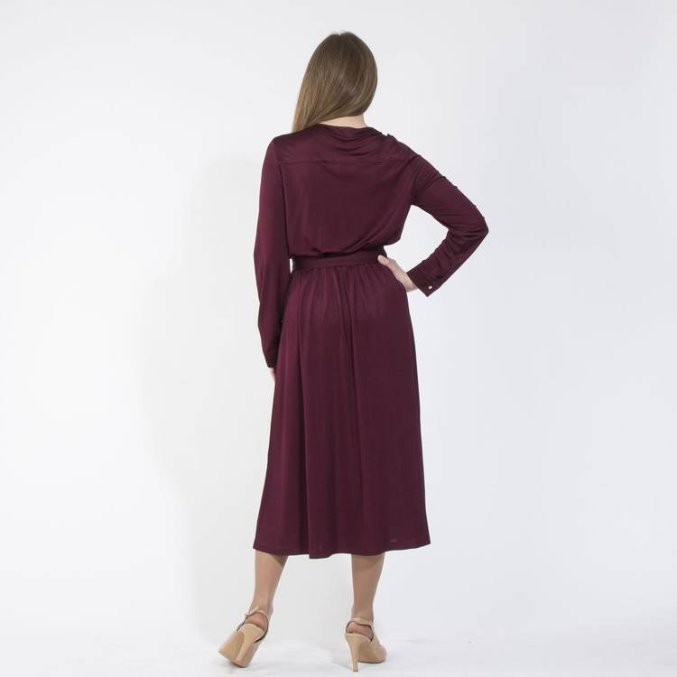 Платье-макси с длинным рукавом и поясом шир.  750, рис. 4