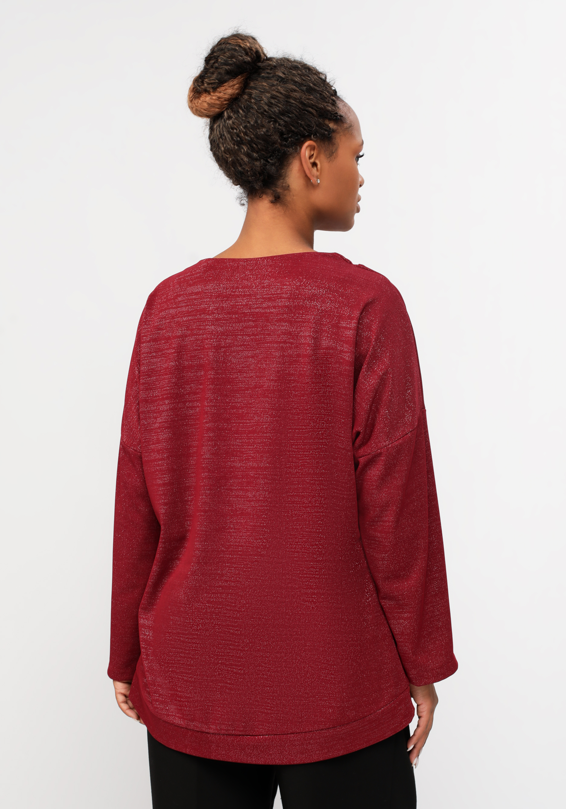 Блуза из блестящей ткани Julia Weber, размер 60, цвет бежевый - фото 8