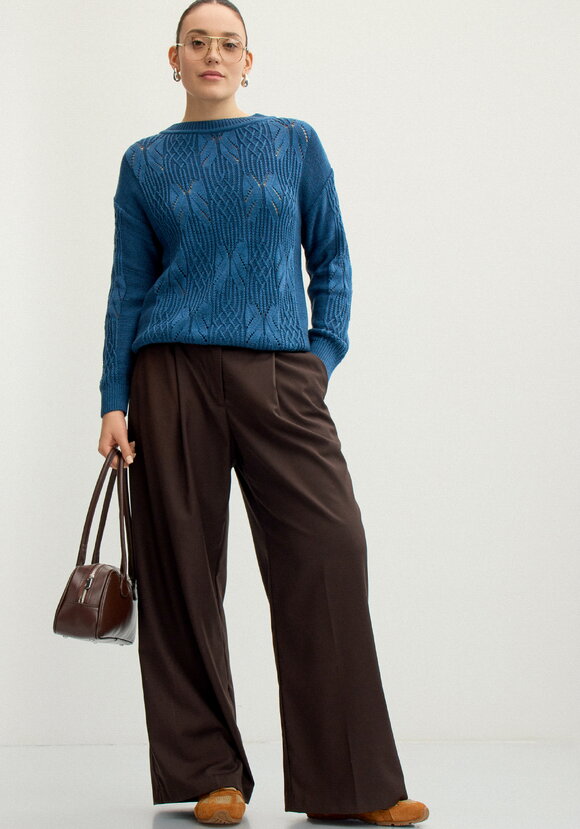 Джемпер ажурный на резинке шир.  580, рис. 39