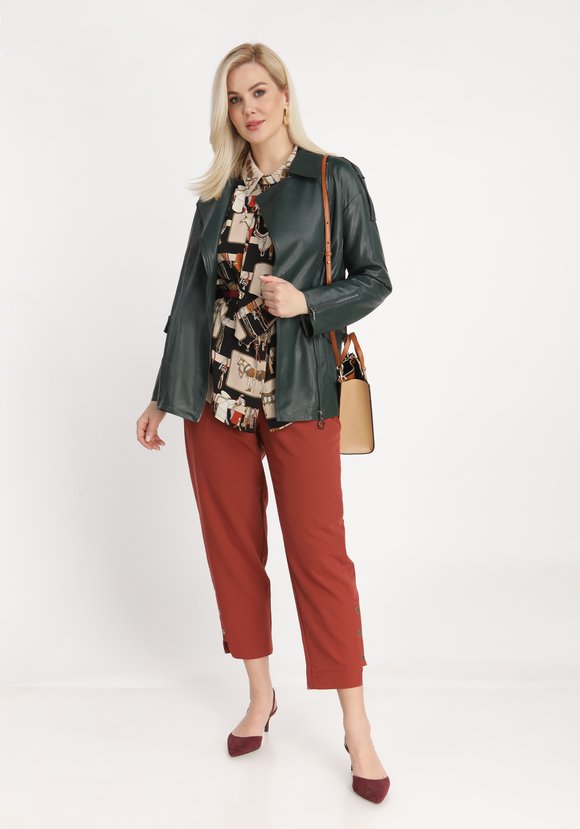 Куртка из экокожи с отложным воротником шир.  580, рис. 7