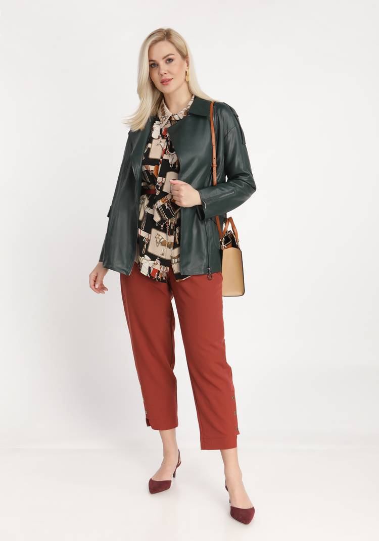 Куртка из экокожи с отложным воротником шир.  750, рис. 7