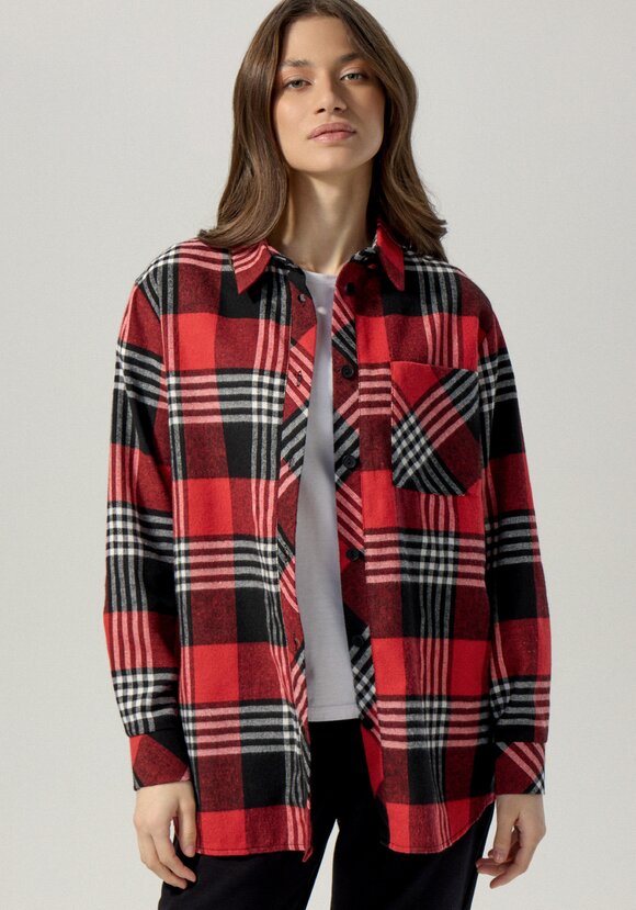 Рубашка в клетку с принтом на спине шир.  580, рис. 3