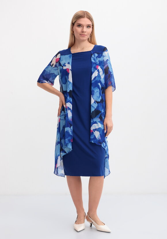 Платье с шифоновой накидкой с узором шир.  580, рис. 7