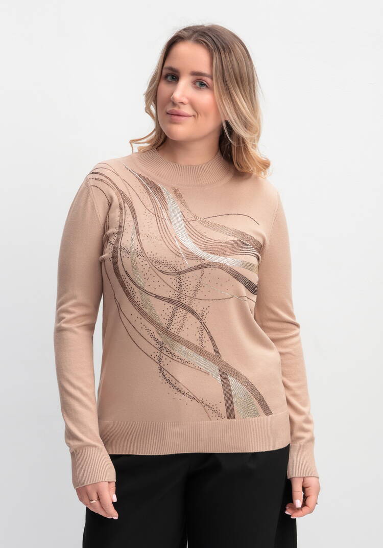 Джемпер с рисунком из страз шир.  750, рис. 16