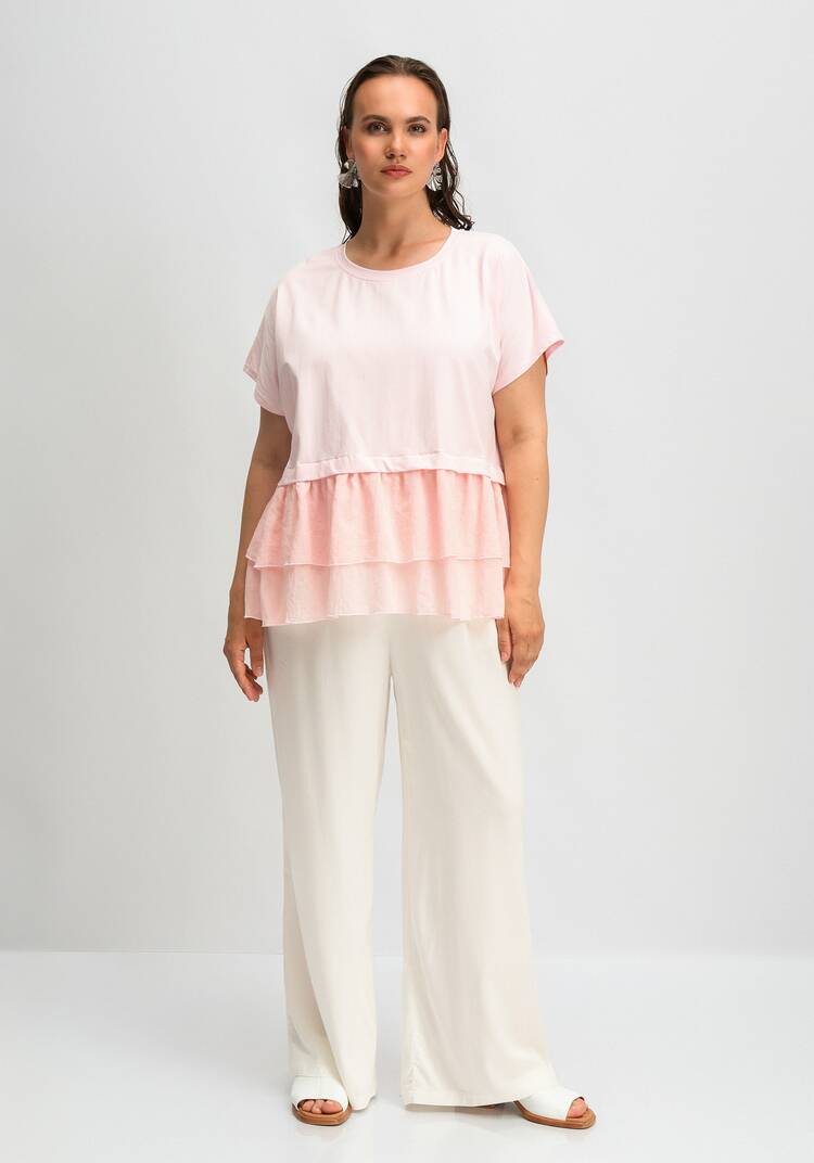 Блуза комбинированная с ярусами по низу шир.  750, рис. 16