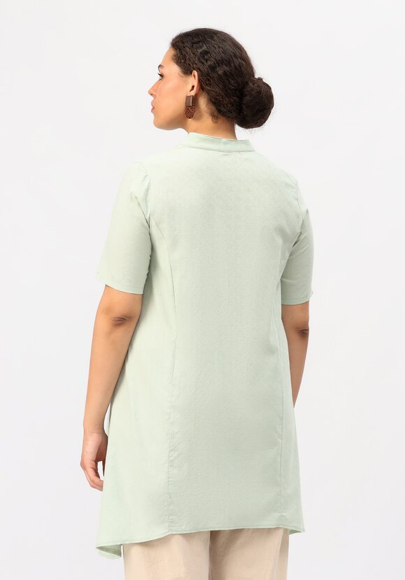 Блуза оригинального кроя с воланом шир.  580, рис. 11