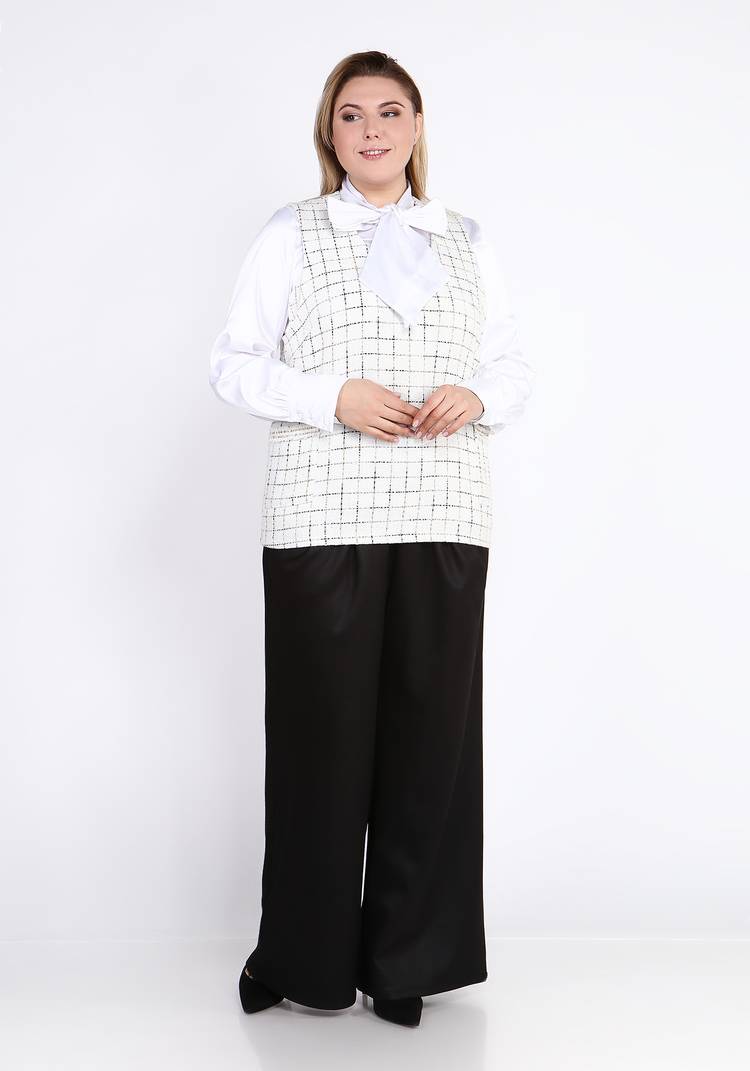 Жилет в клетку шир.  750, рис. 7