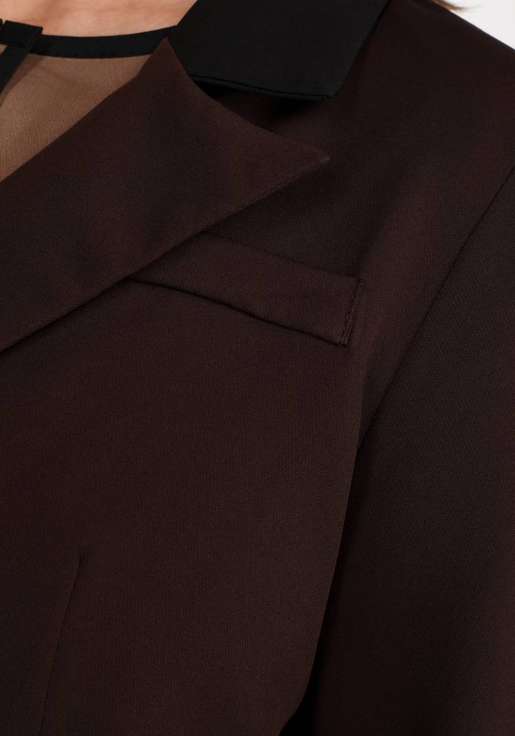 Жакет с контрастным воротом шир.  750, рис. 4