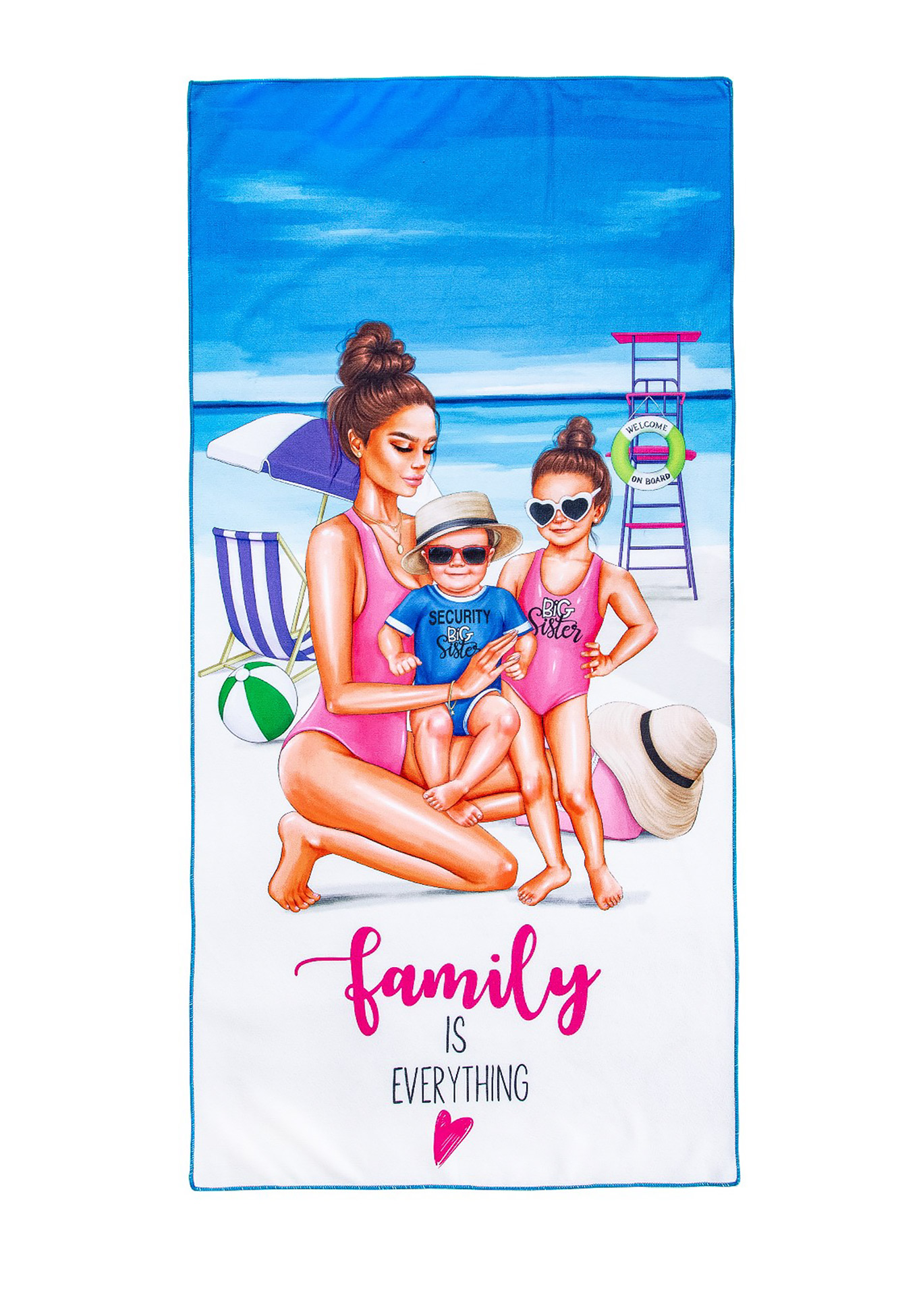 

Полотенце пляжное в сумке Этель «Family»