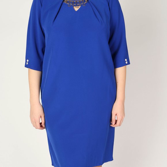 Платье-миди с карманами и украшением шир.  580, рис. 13