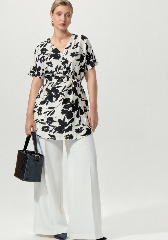 Туника на пуговицах с принтом шир.  580, рис. 17