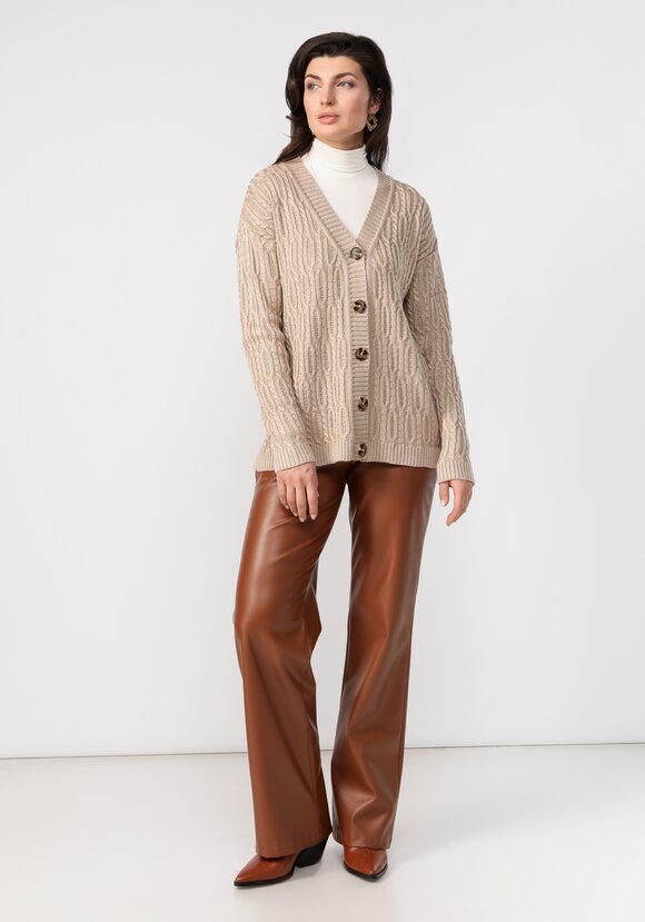 Кардиган удлиненный с объемными косами шир.  580, рис. 8