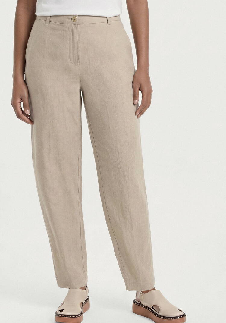 Брюки изо льна с поясом шир.  750, рис. 4