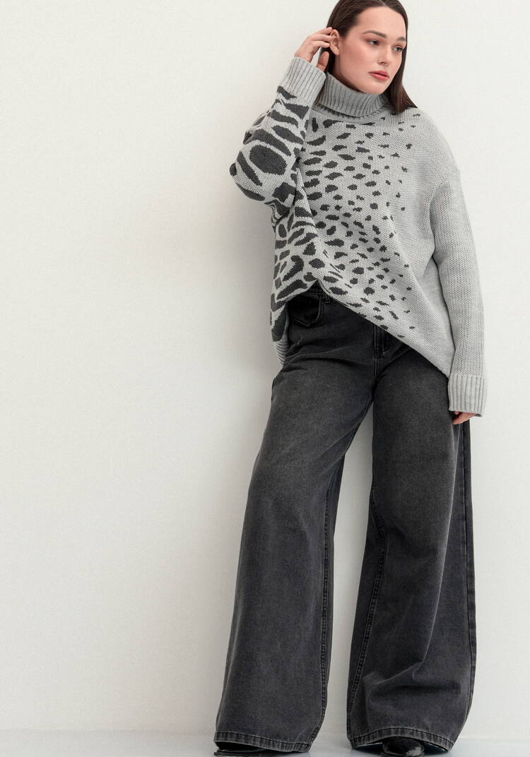 Джемпер с асимметричным расположением рисунка шир.  750, рис. 8