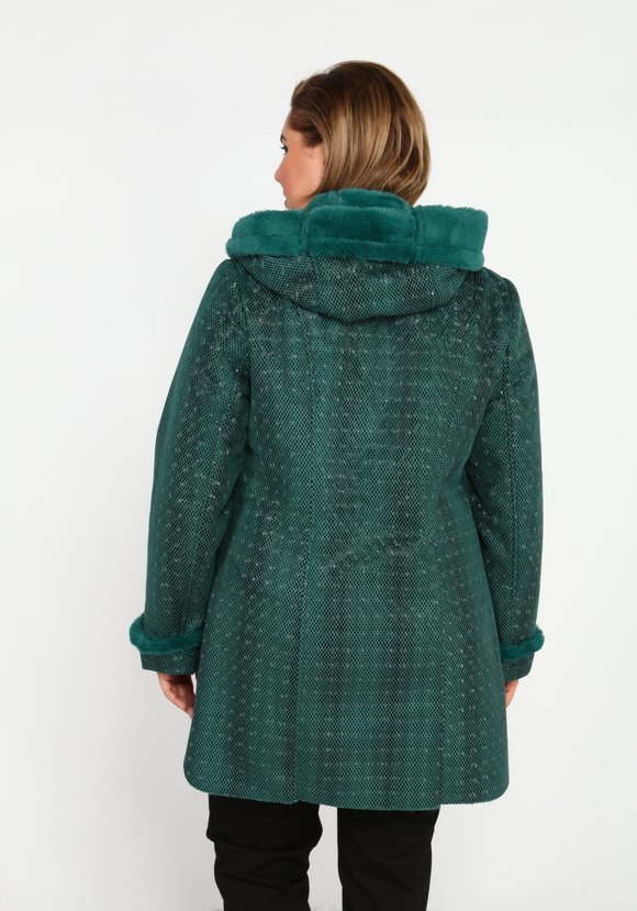 Дубленка с карманами на молнии шир.  580, рис. 14