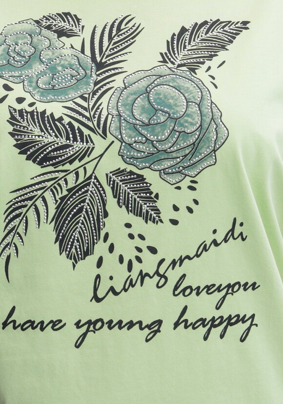 Футболка с принтом Зеленый цветок шир.  580, рис. 15