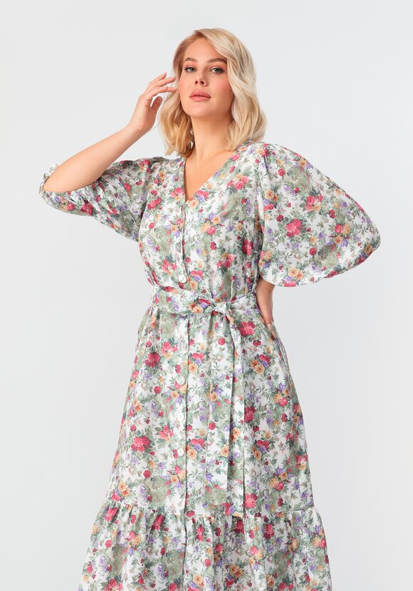 Платье с объемным рукавом свободного кроя шир.  580, рис. 2