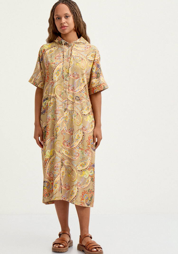 Платье изо льна с капюшоном шир.  750, рис. 4