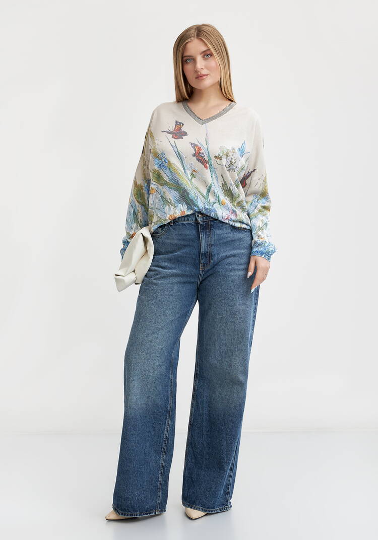 Джемпер с художественным рисунком Агата шир.  750, рис. 8