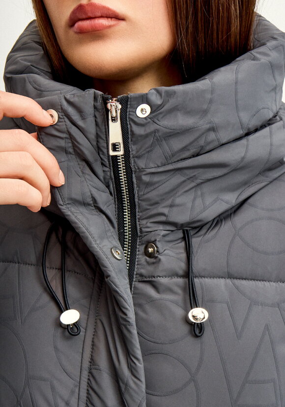 Удлиненный пуховик с капюшоном шир.  580, рис. 13